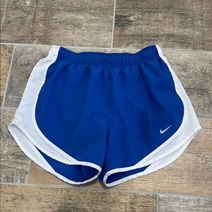 Nike Womens Blue & White Dri-FIT Shorts Size Medium M